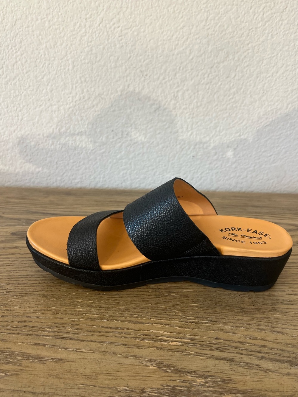 Kork-Ease Kane black Leather Slide Sandals Sz 10 casual comfort minimalist - Picture 5 of 10